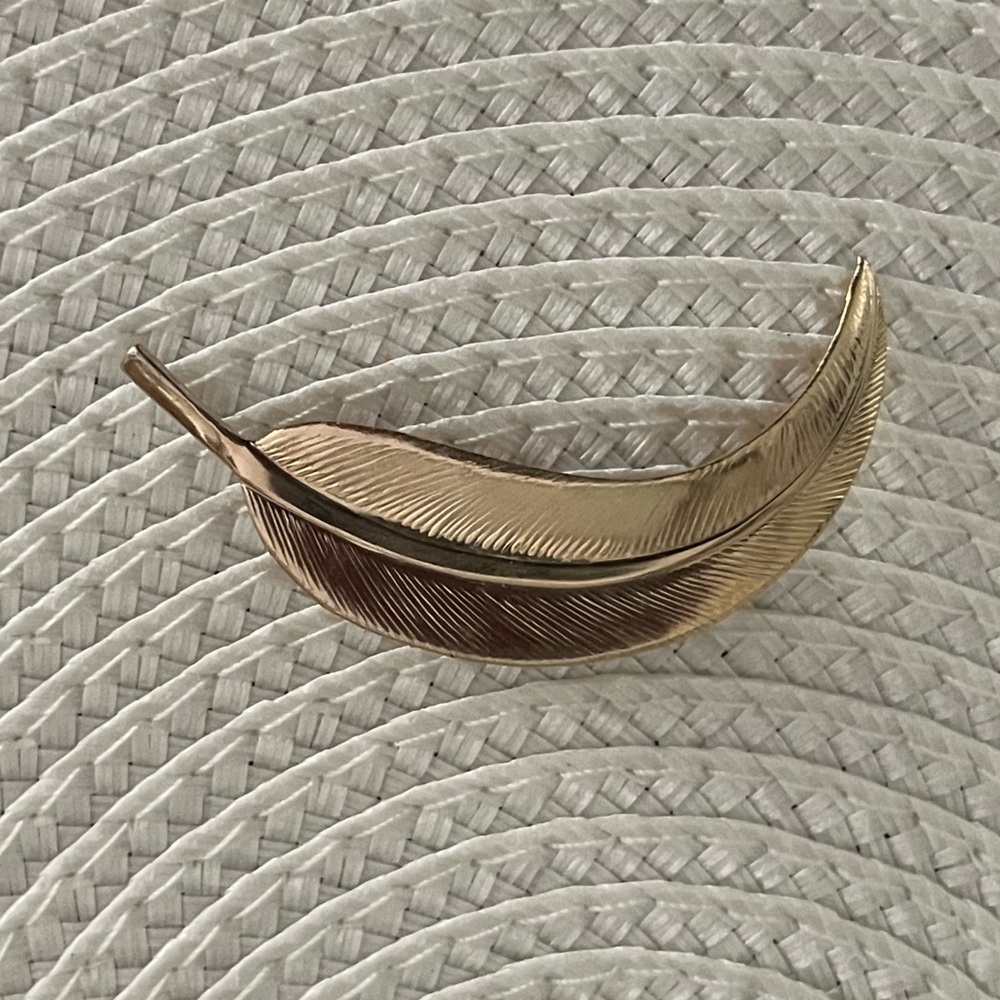 Golden Feather Pin by D'Or Barry-Fifth Avenue